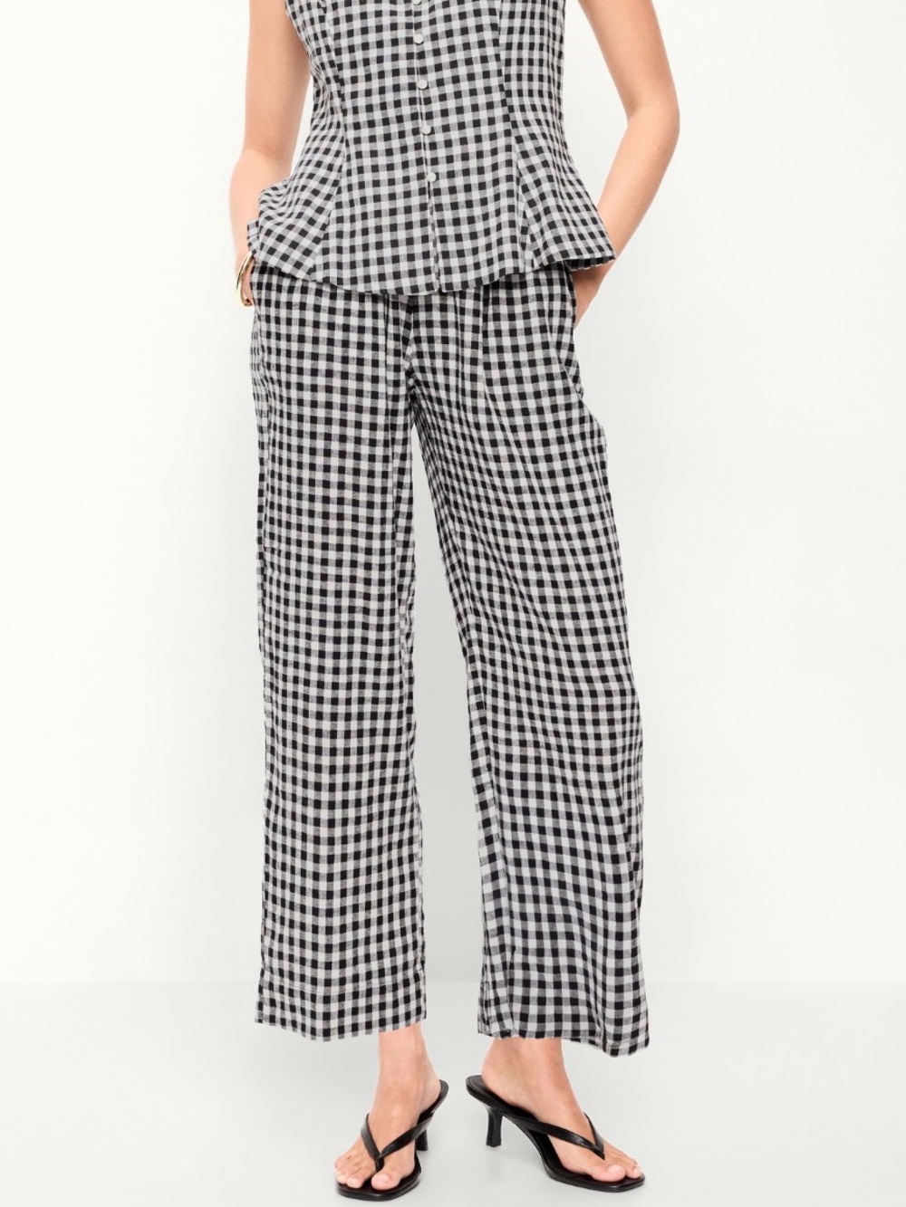 Old Navy High-Waisted Linen-Blend Straight Pants